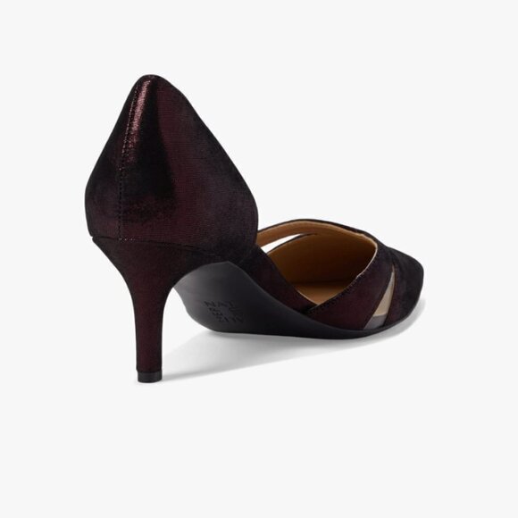 Naturalizer Ezra Cutout Asymmetric Pump In Cabernet Sauvignon Red Leather - Picture 10 of 11